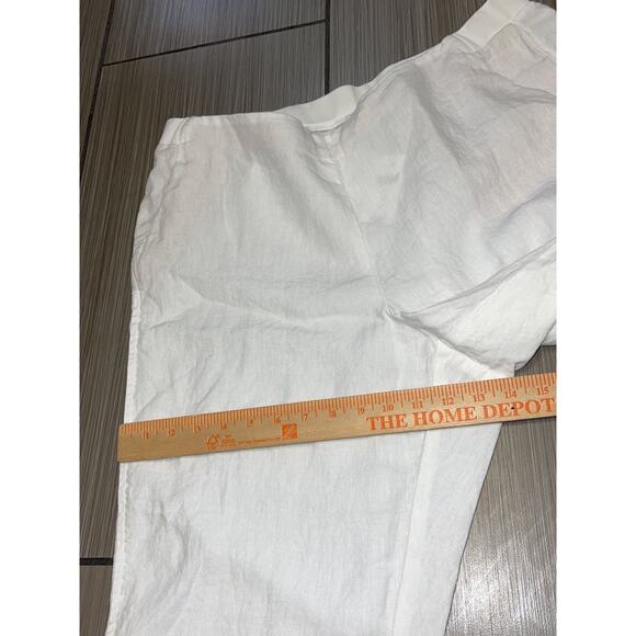 beach relaxed breathable coastal nautical J jill love linen pants sz Large linen - Picture 5 of 10